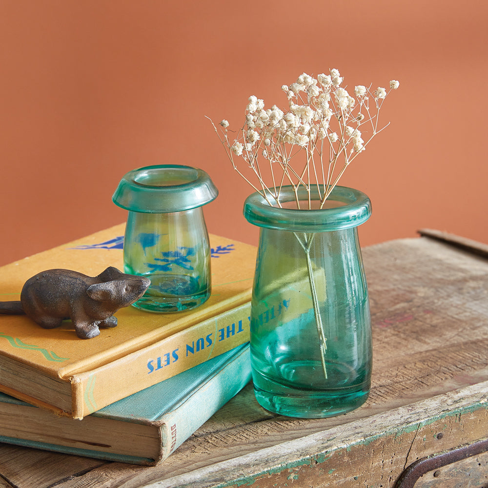 Set of Two Mushroom Bud Vases - Bombay Mercantile