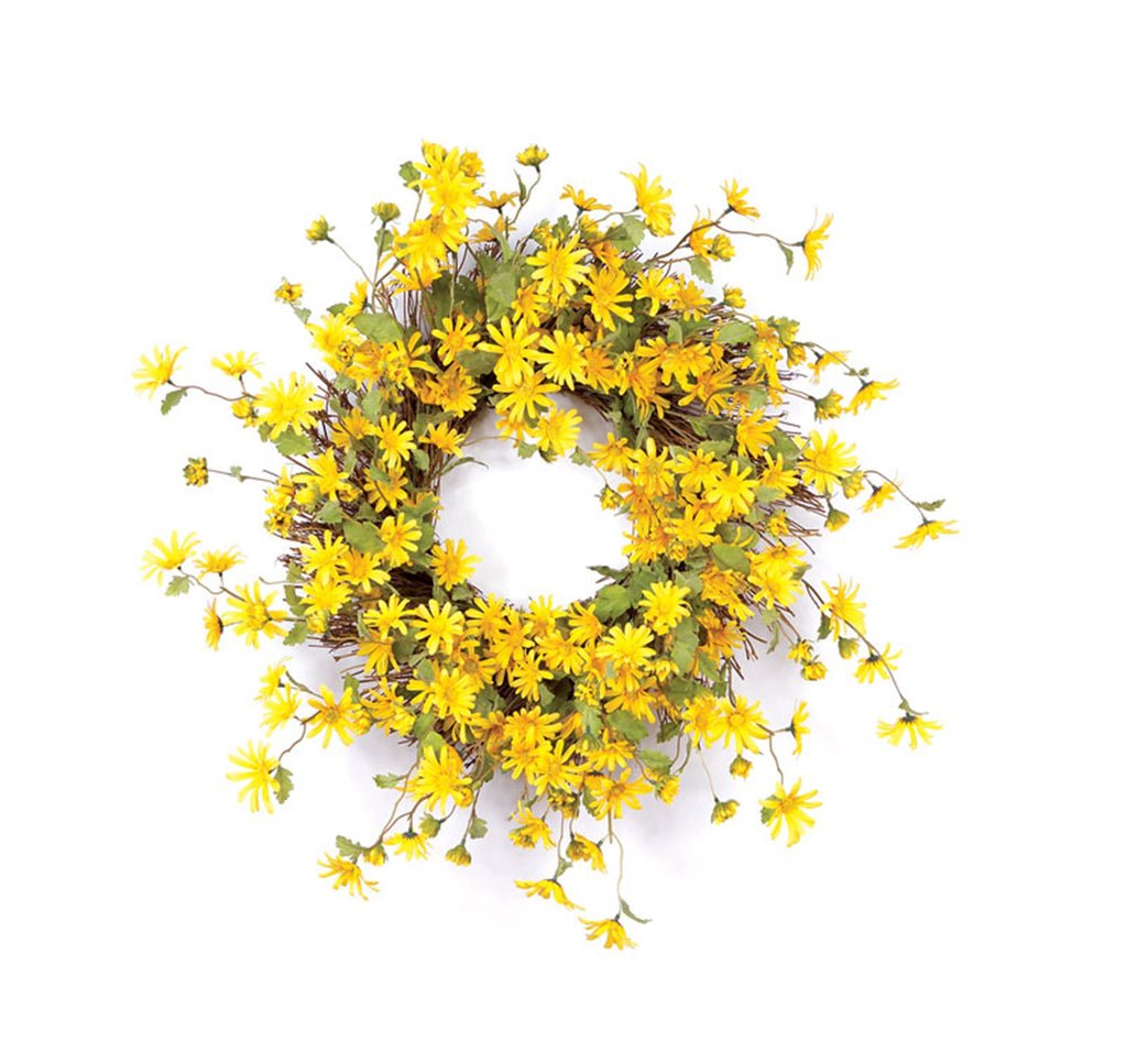 Yellow Daisy Wreath - Bombay Mercantile