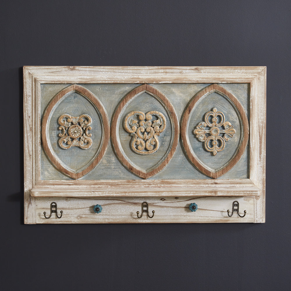 French Provincial Wall Decor with Hooks - Bombay Mercantile