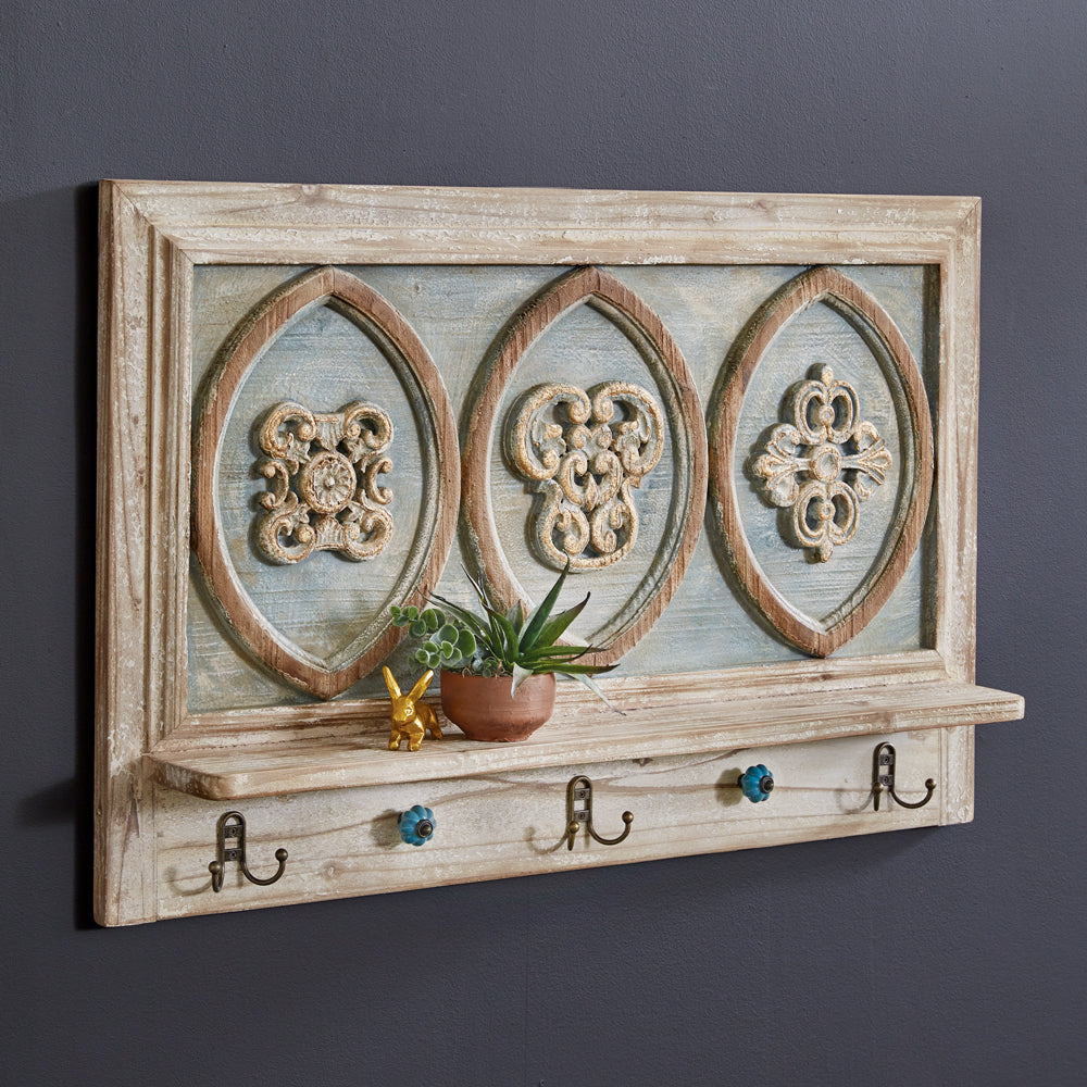 French Provincial Wall Decor with Hooks - Bombay Mercantile