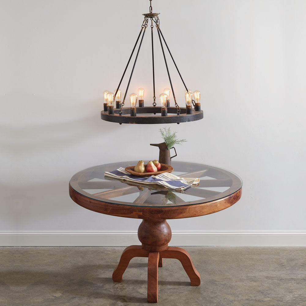 Wagon Wheel Chandelier - Bombay Mercantile