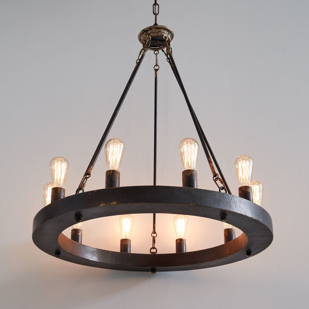 Wagon Wheel Chandelier - Bombay Mercantile