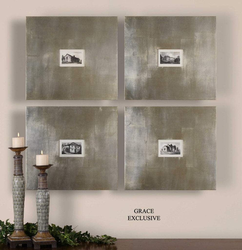 Historical Buildings Framed Art Set of 4 - Bombay Mercantile