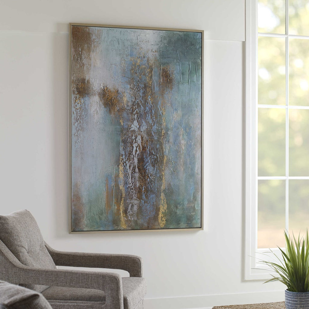 Rendezvous Hand Painted Abstract Art - Bombay Mercantile
