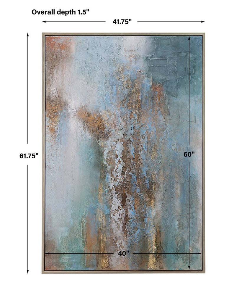 Rendezvous Hand Painted Abstract Art - Bombay Mercantile