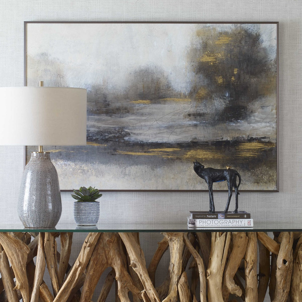 Gilt Misty Landscape Framed Print - Bombay Mercantile
