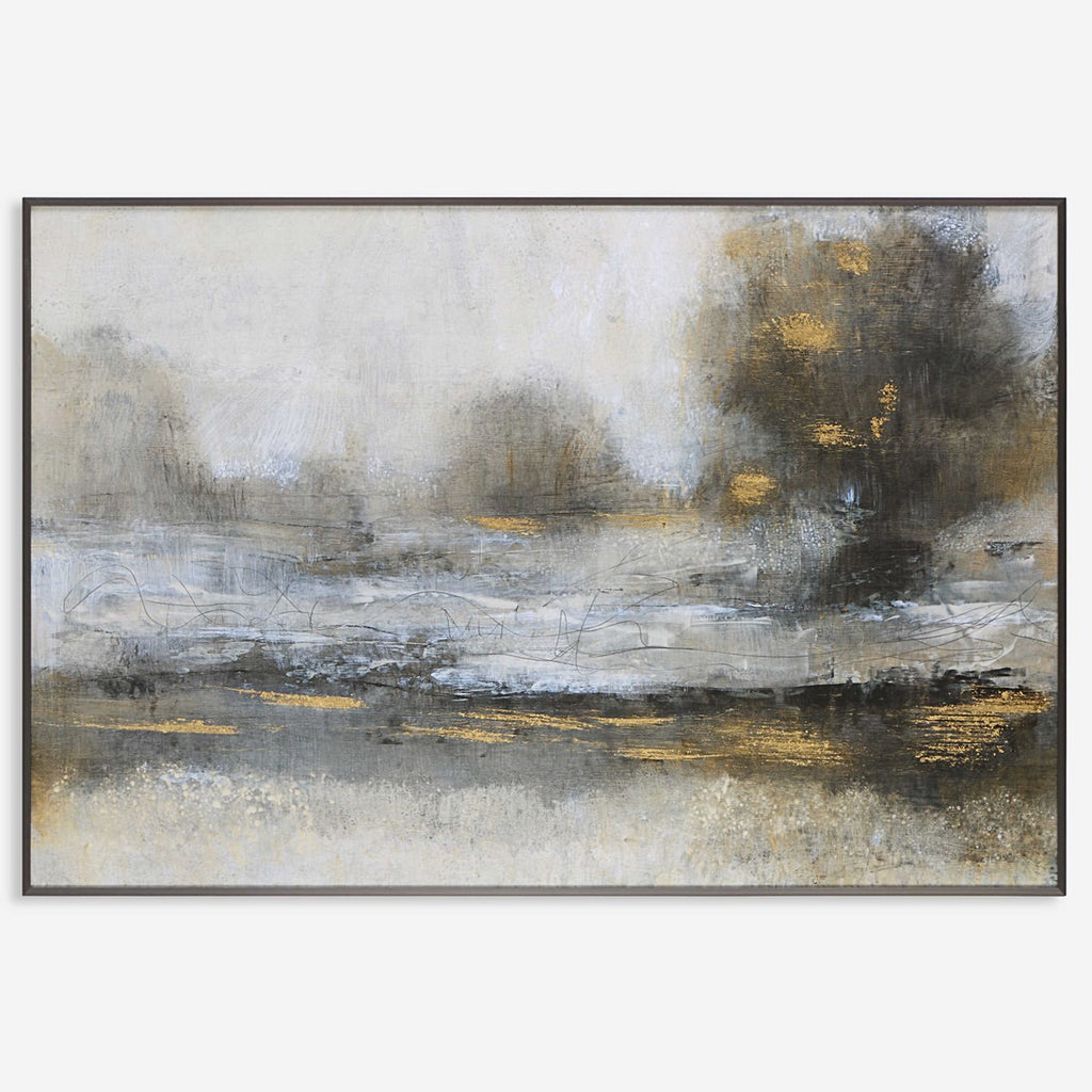 Gilt Misty Landscape Framed Print - Bombay Mercantile