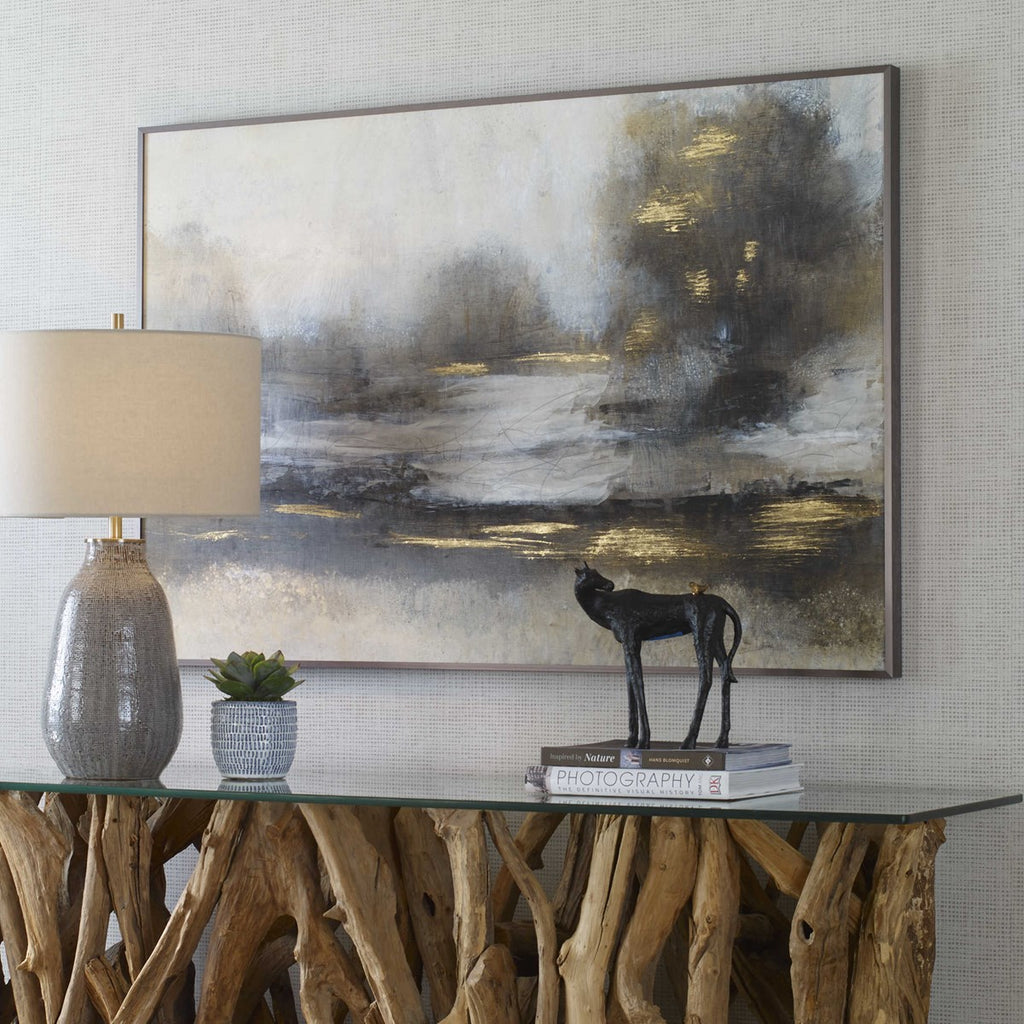 Gilt Misty Landscape Framed Print - Bombay Mercantile