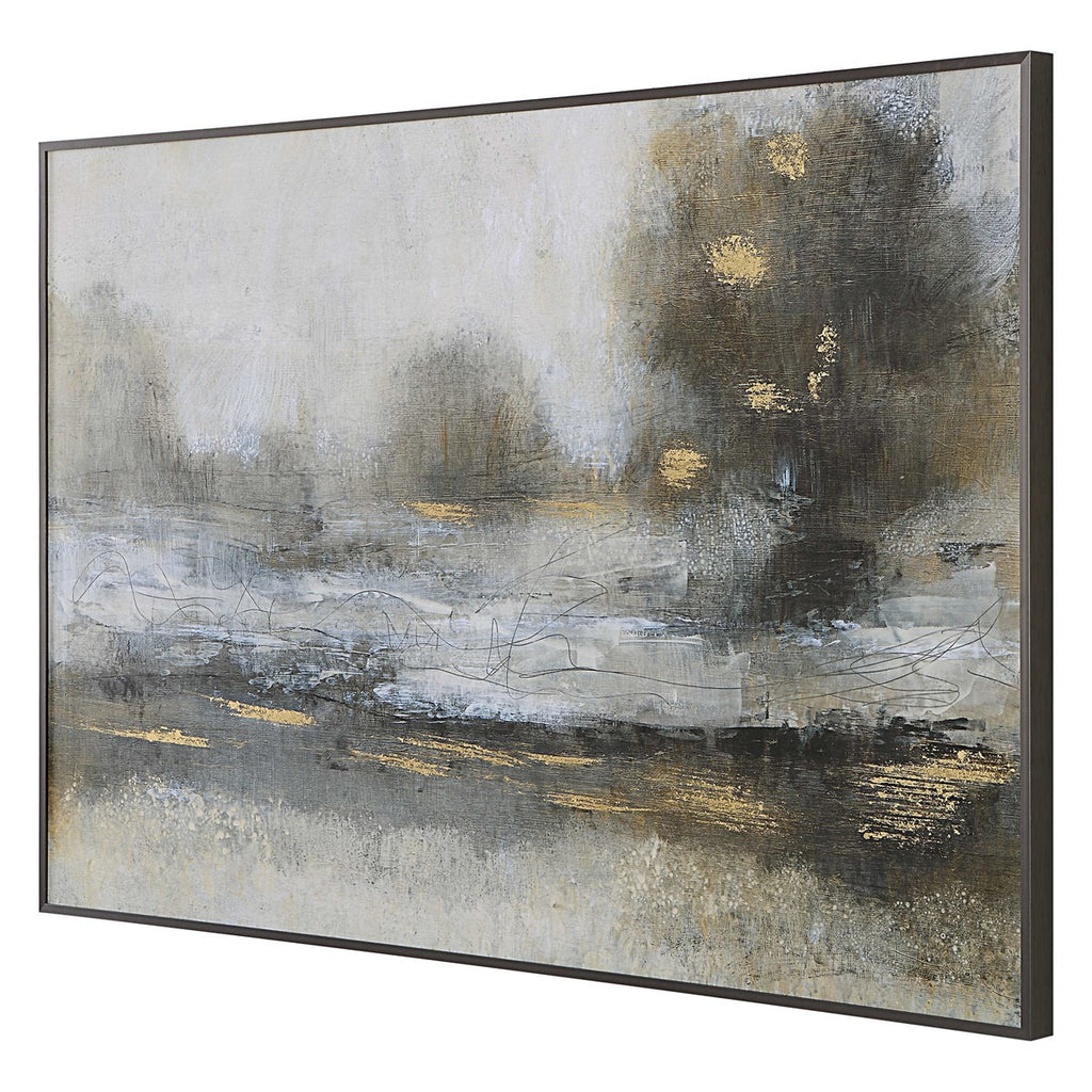 Gilt Misty Landscape Framed Print - Bombay Mercantile