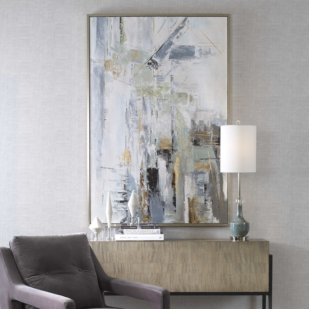 Natural Springs Hand Painted Canvas Art - Bombay Mercantile