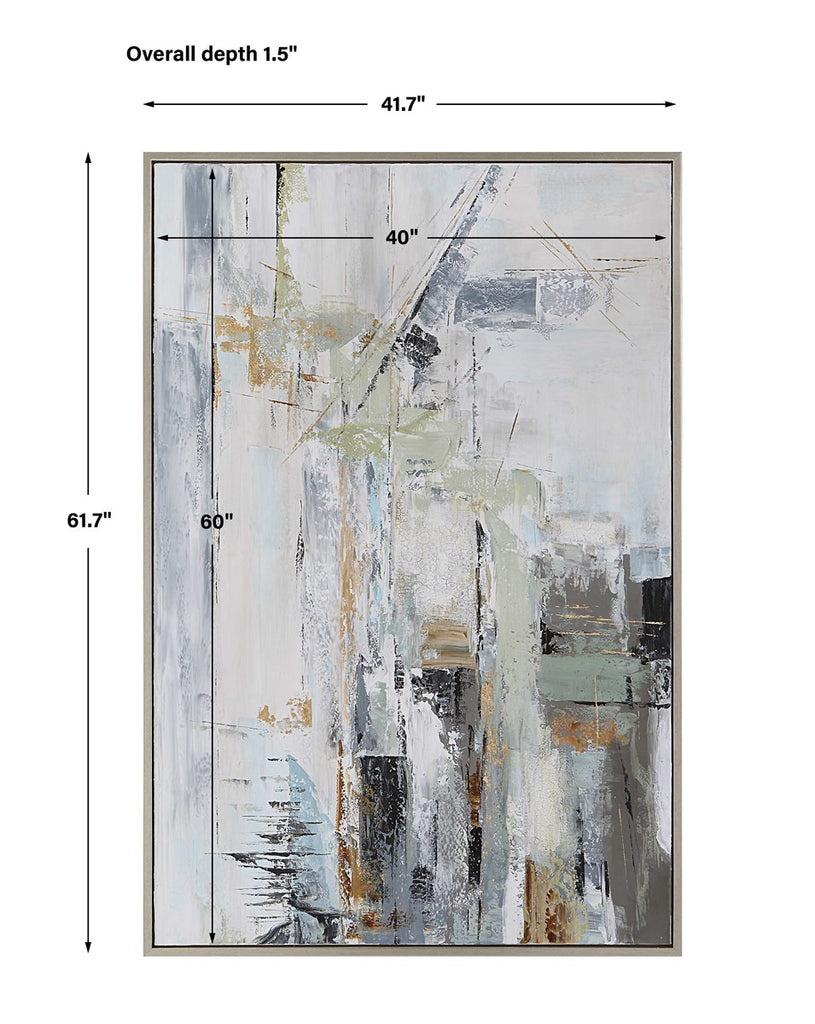 Natural Springs Hand Painted Canvas Art - Bombay Mercantile