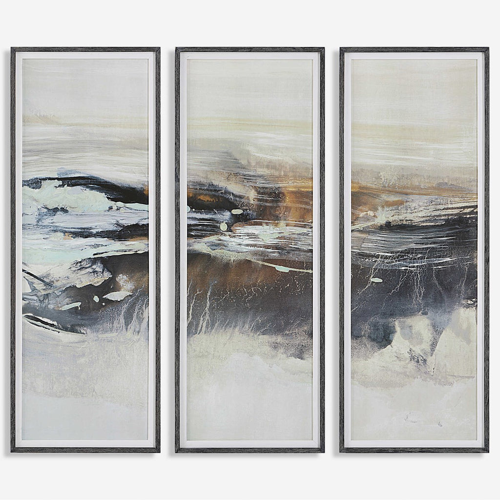 Graphite Horizon Framed Prints, Set of 3 - Bombay Mercantile