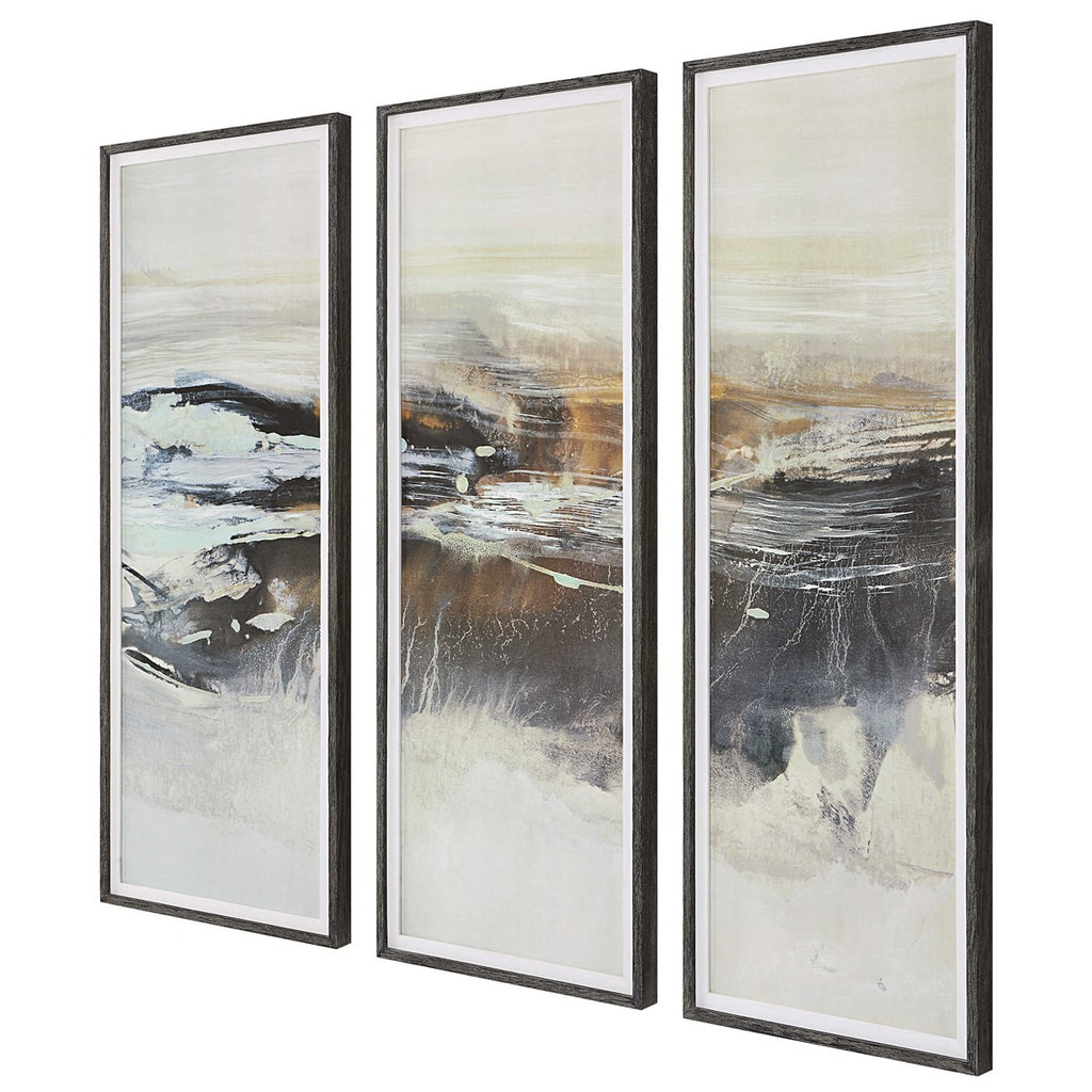 Graphite Horizon Framed Prints, Set of 3 - Bombay Mercantile