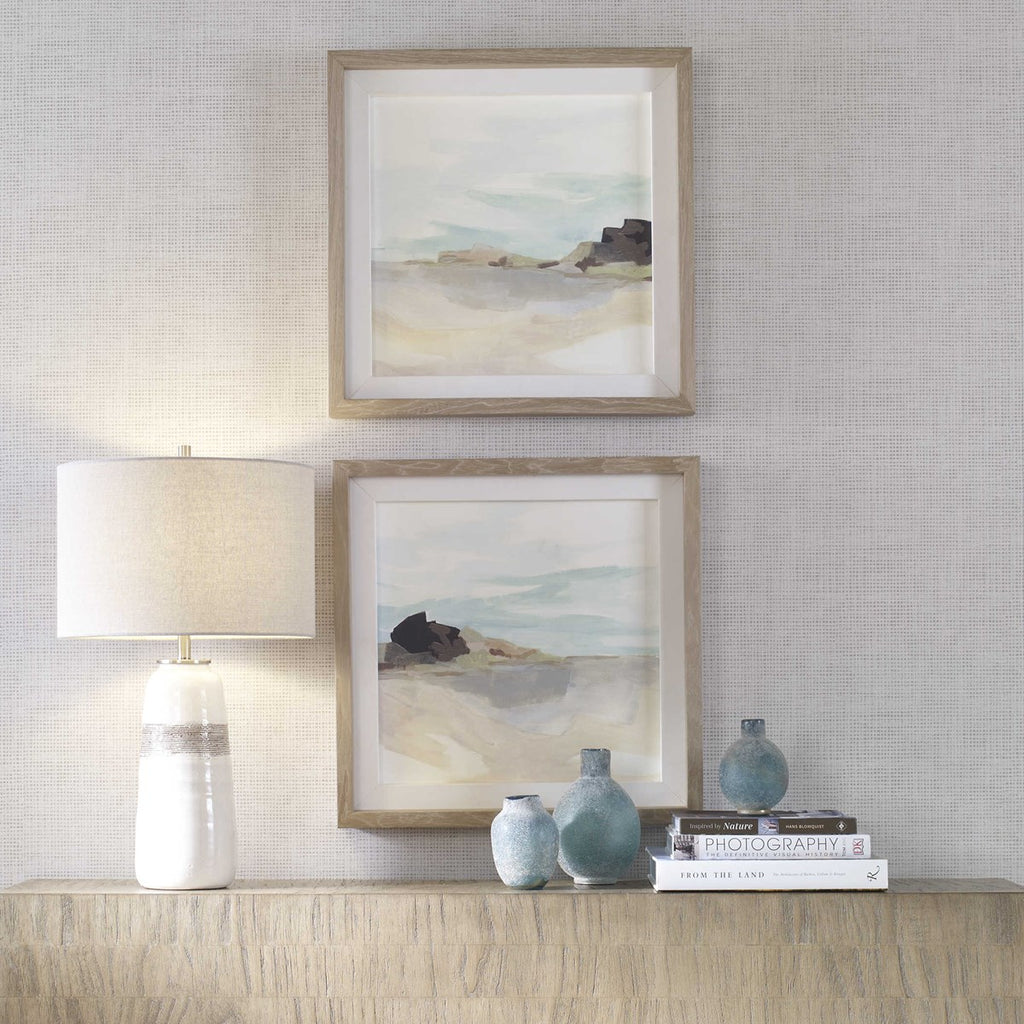 Glacial Coast Framed Prints, Set of 2 - Bombay Mercantile