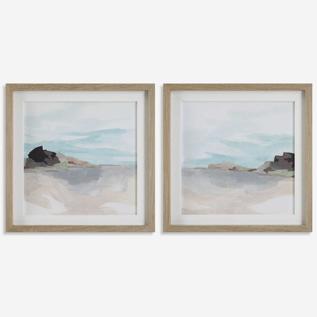 Glacial Coast Framed Prints, Set of 2 - Bombay Mercantile