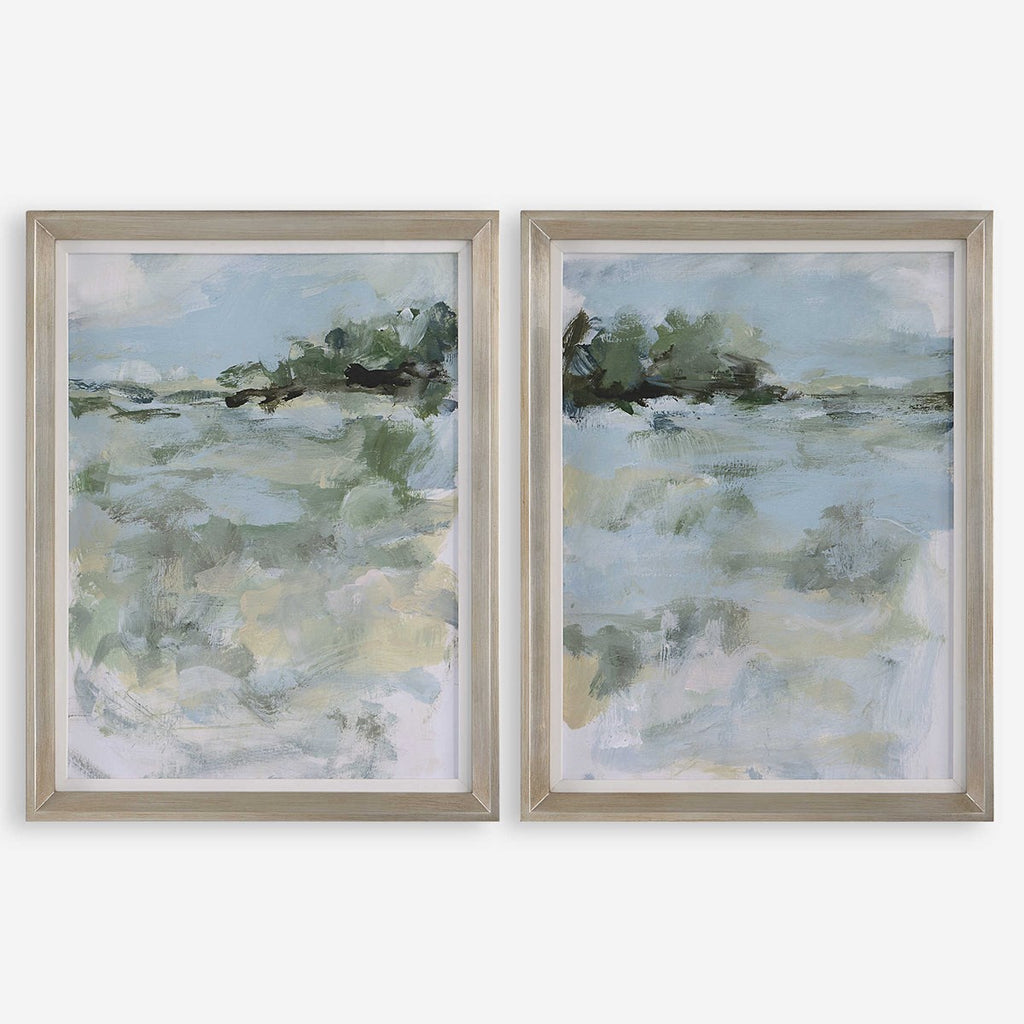 Far Away View Framed Prints, Set of 2 - Bombay Mercantile