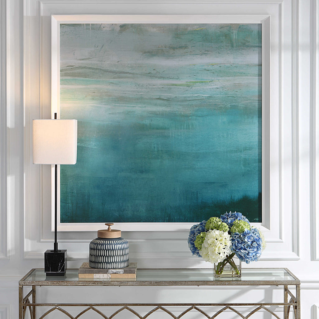 Cancun Teal Framed Print - Bombay Mercantile