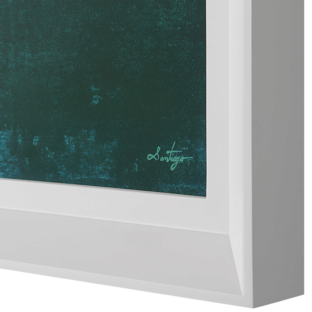 Cancun Teal Framed Print - Bombay Mercantile