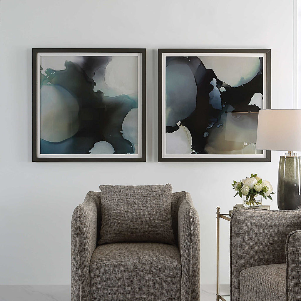 Telescopic Abstract Framed Prints, Set of 2 - Bombay Mercantile