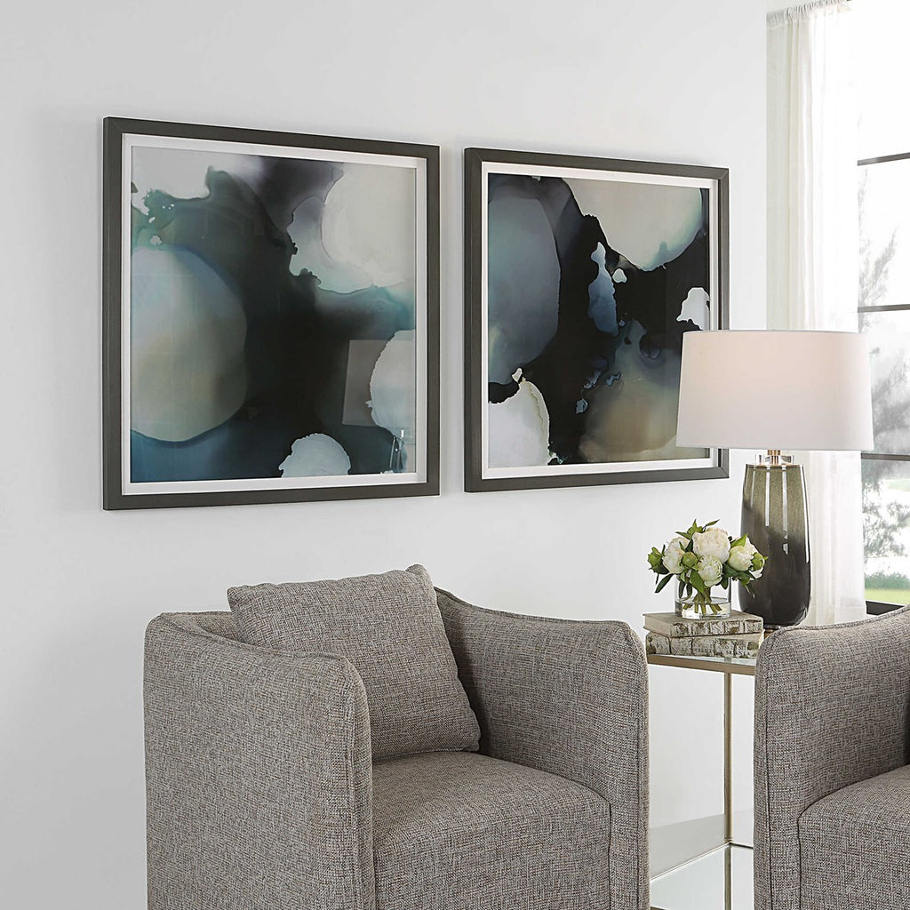 Telescopic Abstract Framed Prints, Set of 2 - Bombay Mercantile