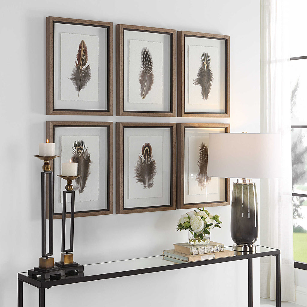 Birds Of A Feather Framed Prints, Set of 6 - Bombay Mercantile