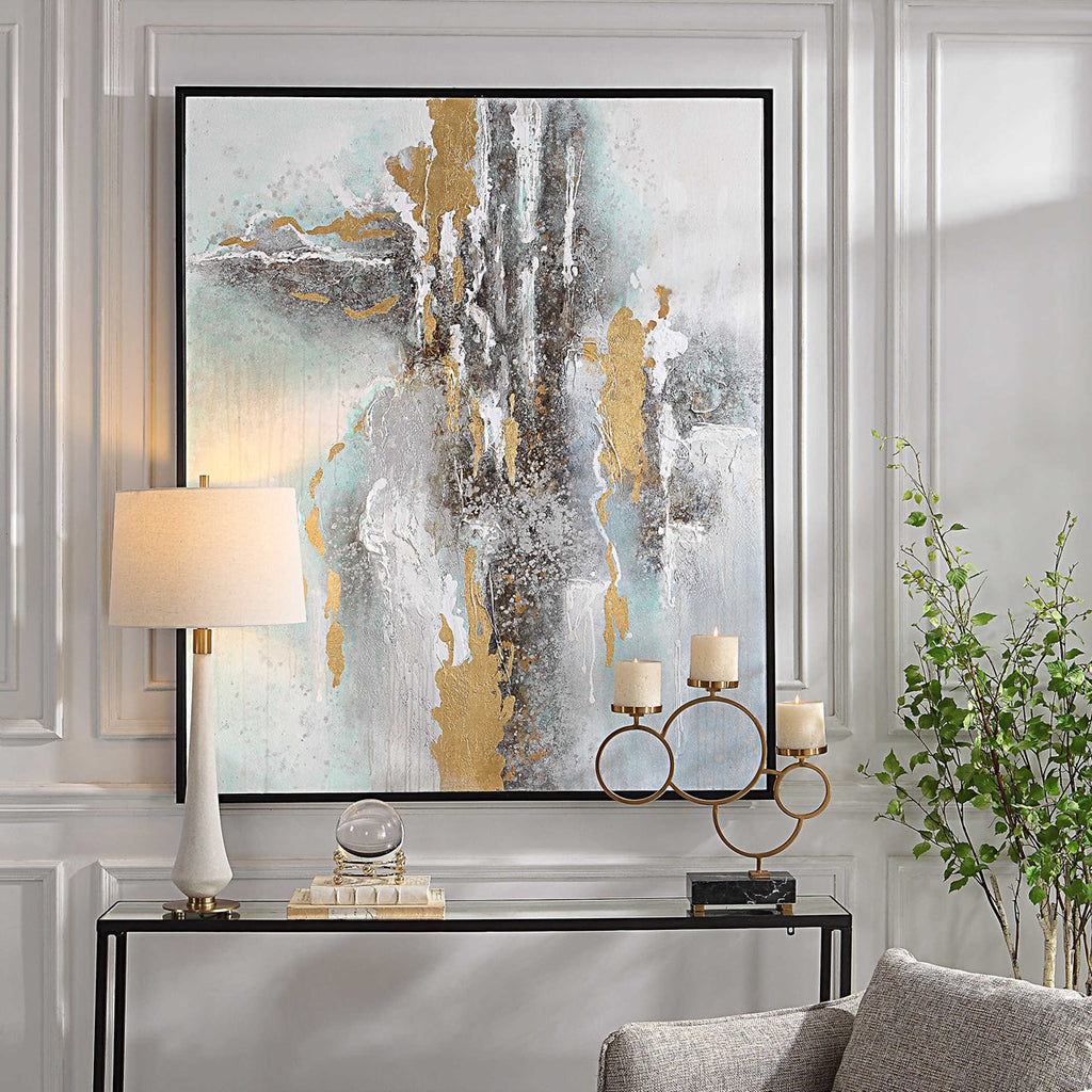 Mountain Mist Hand Painted Canvas - Bombay Mercantile