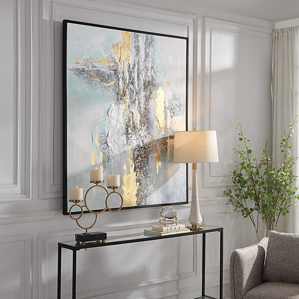 Mountain Mist Hand Painted Canvas - Bombay Mercantile