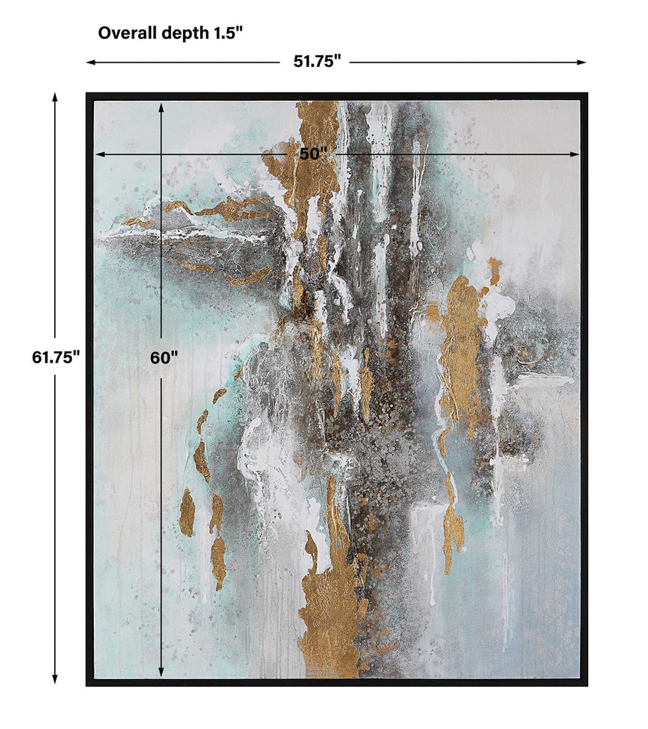 Mountain Mist Hand Painted Canvas - Bombay Mercantile