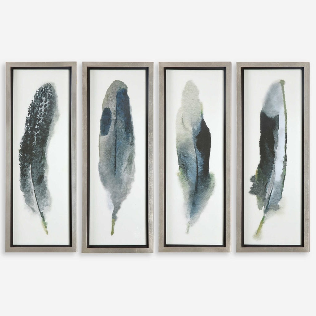 Feathered Beauty Prints, Set of 4 - Bombay Mercantile
