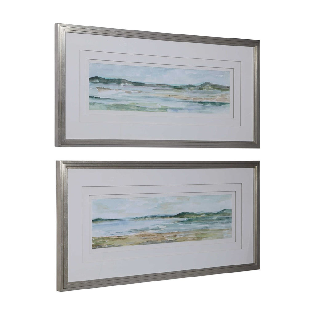 Panoramic Seascape Framed Prints Set of 2 - Bombay Mercantile