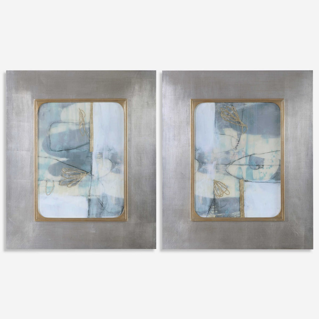 Gilded Whimsy Abstract Prints, Set of 2 - Bombay Mercantile