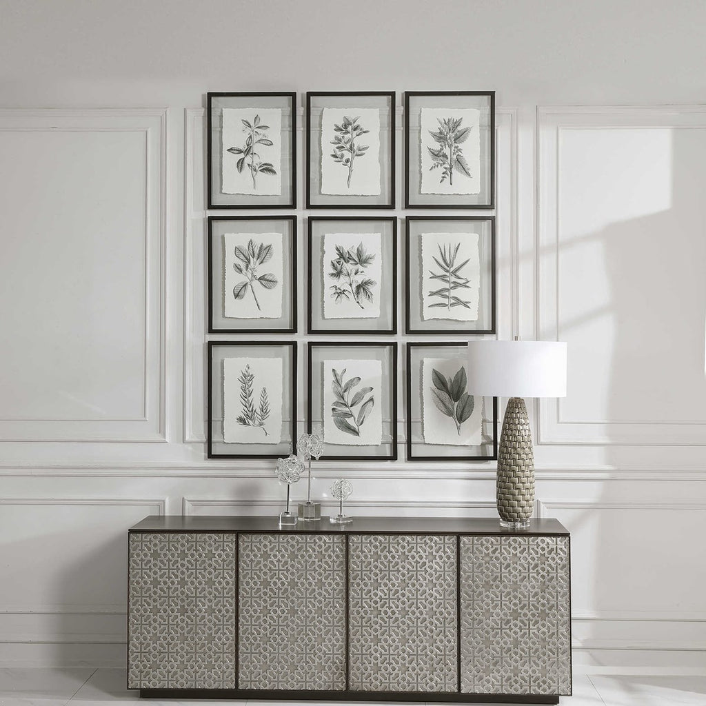 Farmhouse Florals Framed Prints, Set of 9 - Bombay Mercantile
