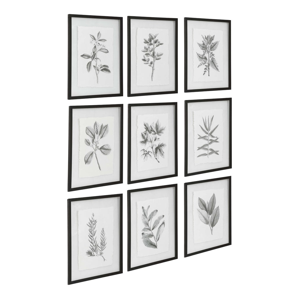 Farmhouse Florals Framed Prints, Set of 9 - Bombay Mercantile