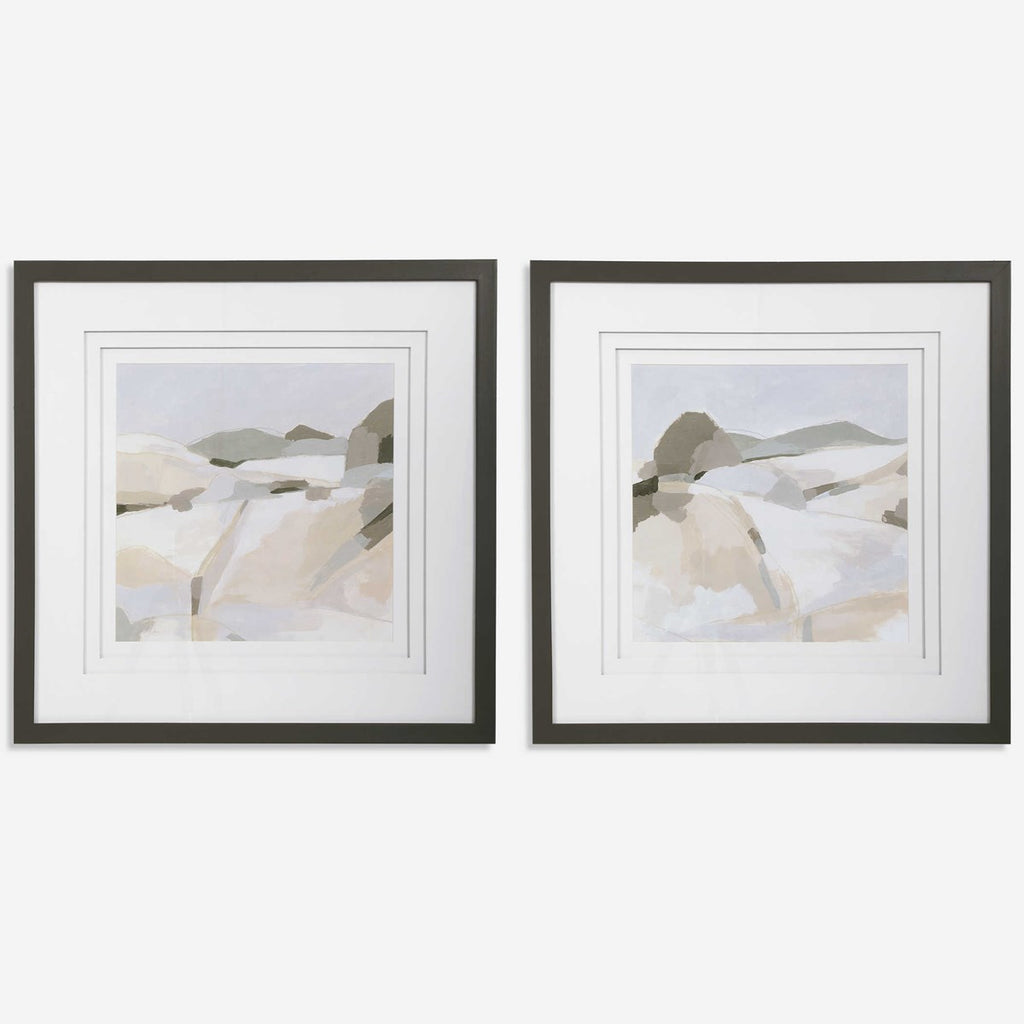 Western Landscape Modern Prints, Set of 2 - Bombay Mercantile