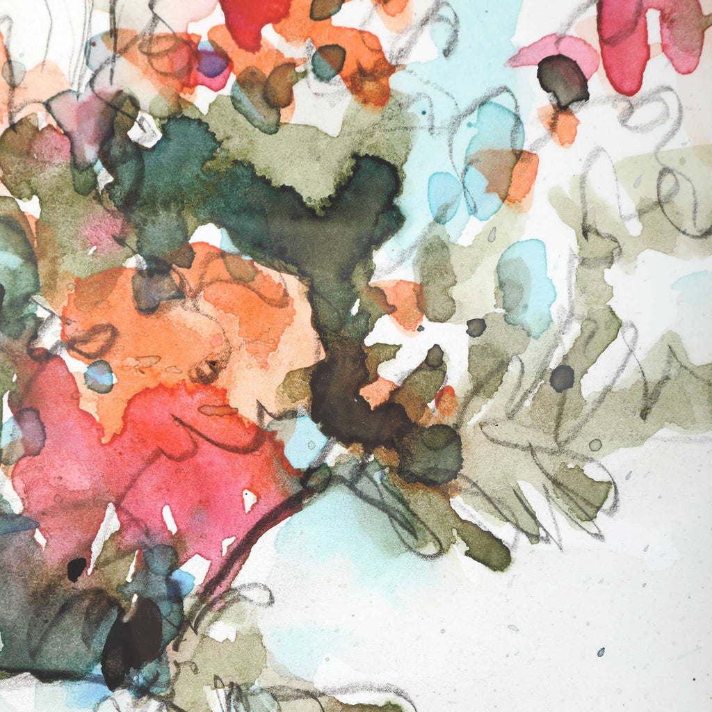Fresh Flowers Watercolor Prints, Set of 2 - Bombay Mercantile