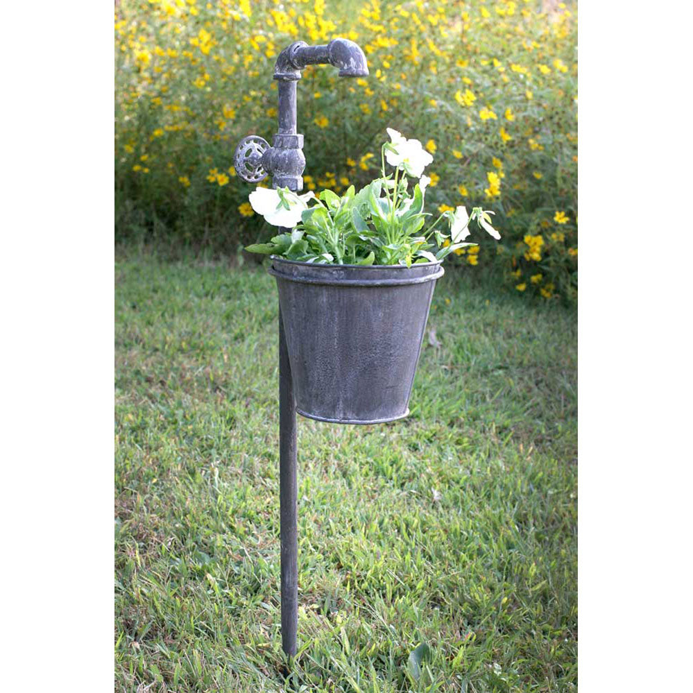 Faucet Garden Stake with Planter - Bombay Mercantile