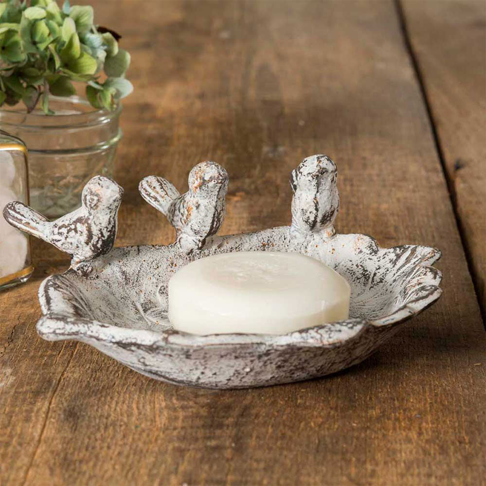 Three Singing Birds Soap Dish - Box of 2 - Bombay Mercantile