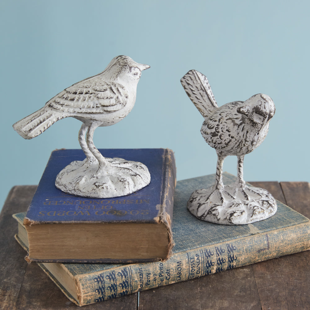 Set of Two Chirping Birds Figurines - Bombay Mercantile