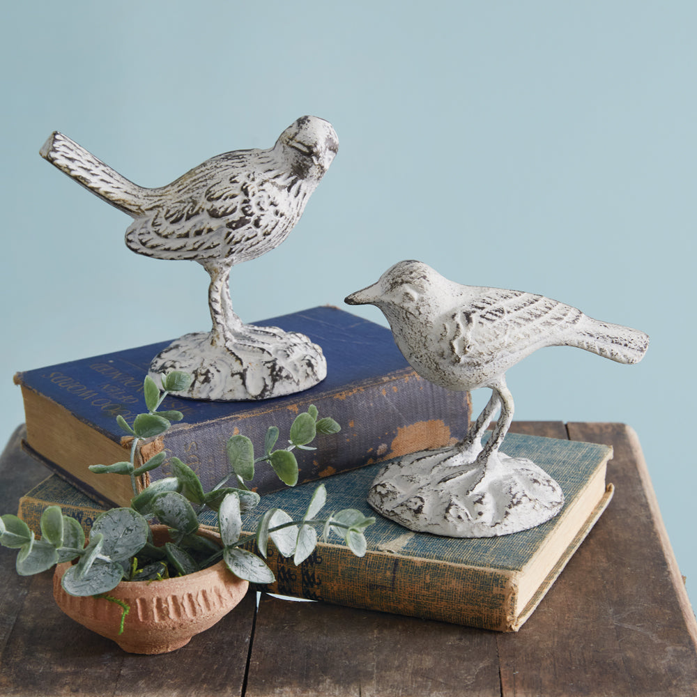 Set of Two Chirping Birds Figurines - Bombay Mercantile