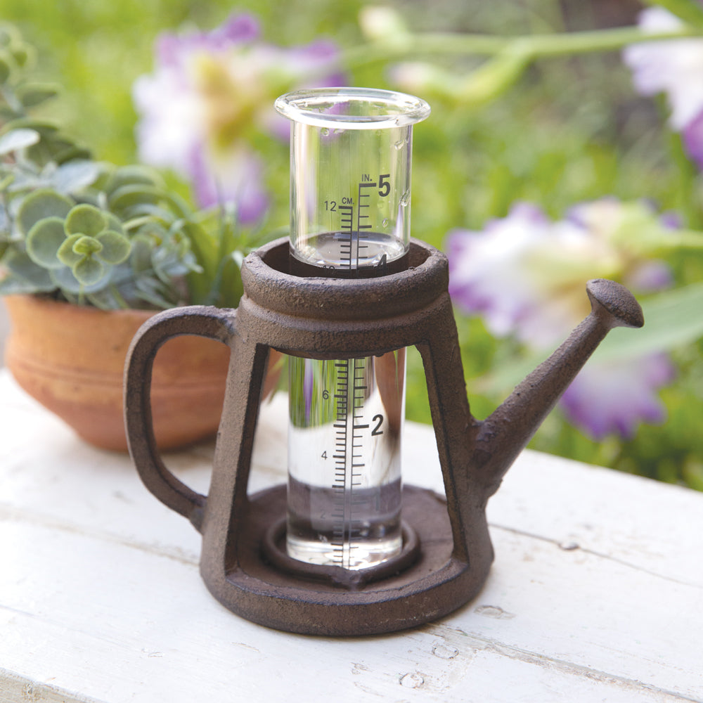 Watering Can Tabletop Rain Gauge - Bombay Mercantile