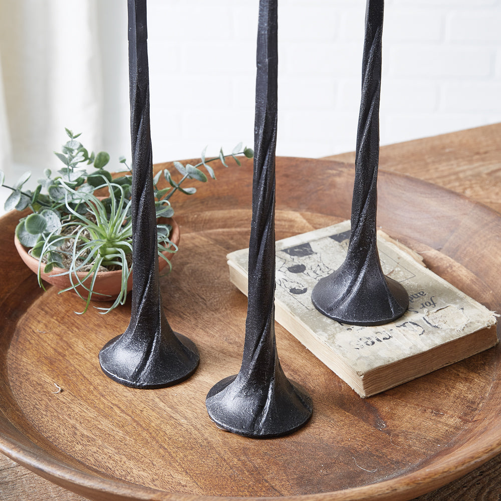Set of Three Chaplins Taper Candle Holders - Bombay Mercantile