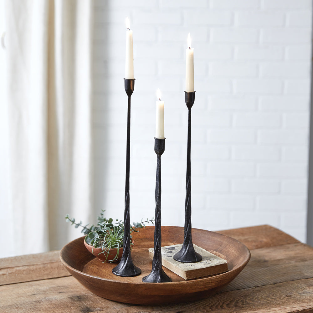 Set of Three Chaplins Taper Candle Holders - Bombay Mercantile