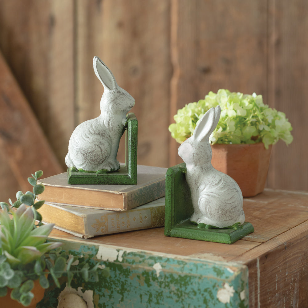Peeping Bunny Bookends - Bombay Mercantile