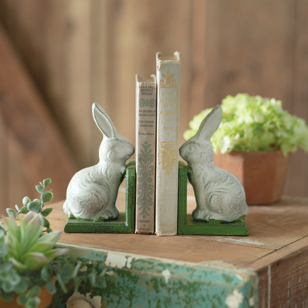 Peeping Bunny Bookends - Bombay Mercantile