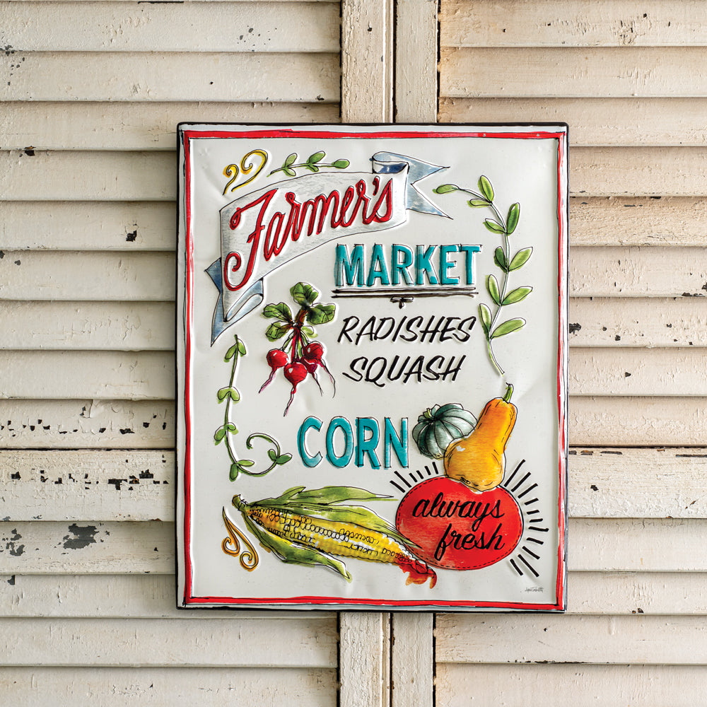 Farmers Market Metal Sign - Bombay Mercantile
