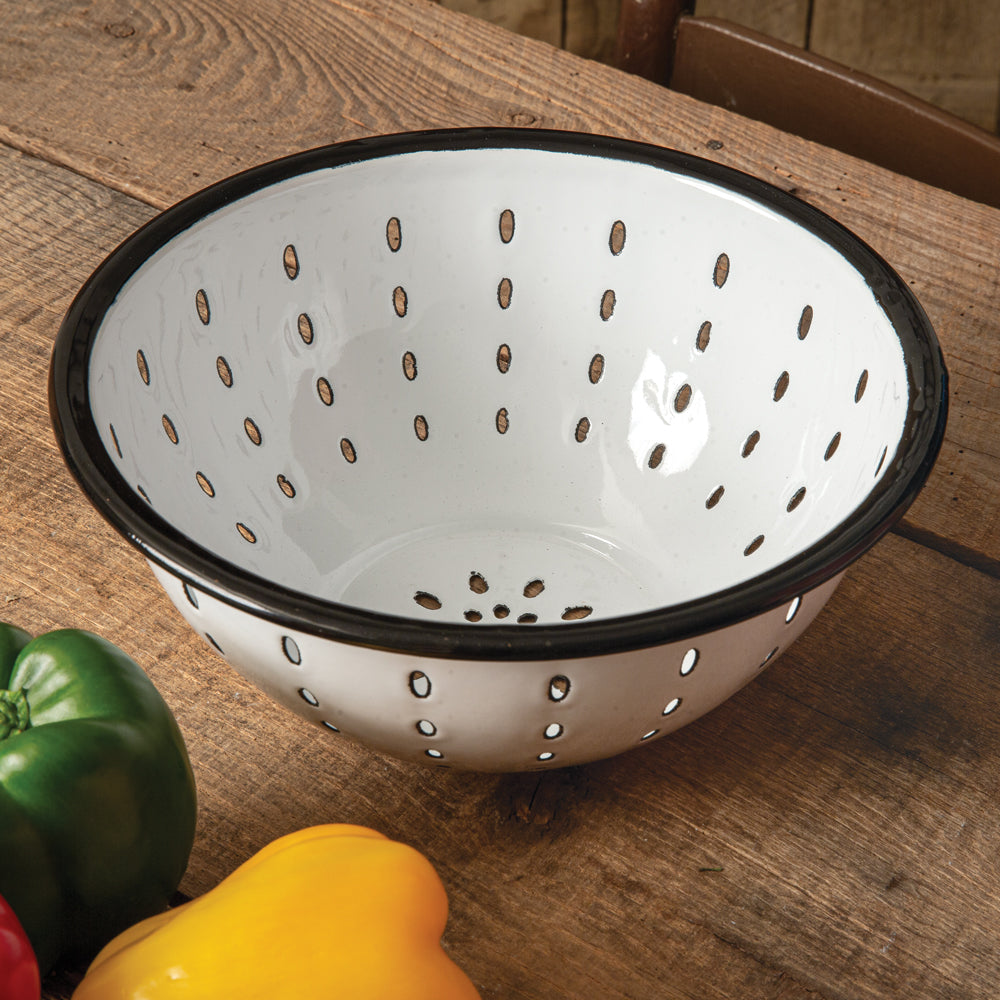Enamel Colander - Bombay Mercantile