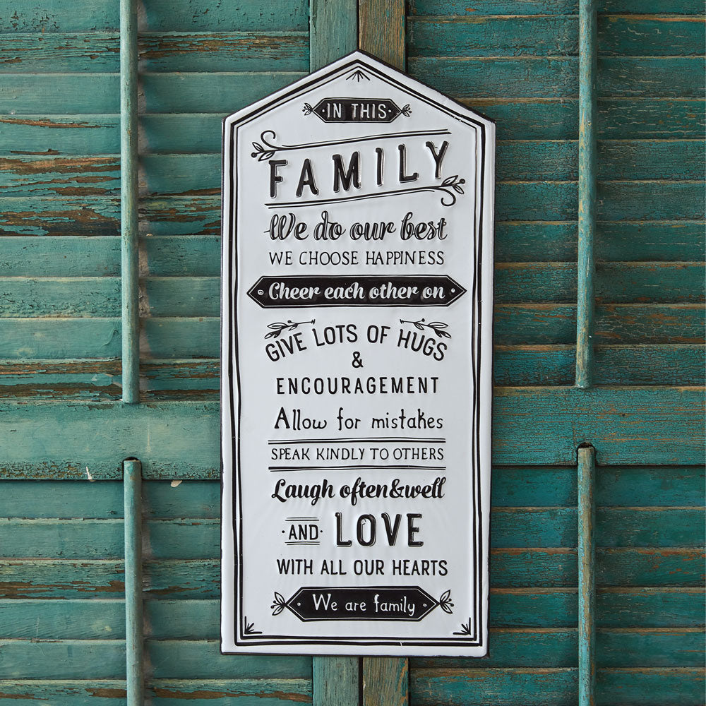 Family Rules Wall Sign - Bombay Mercantile