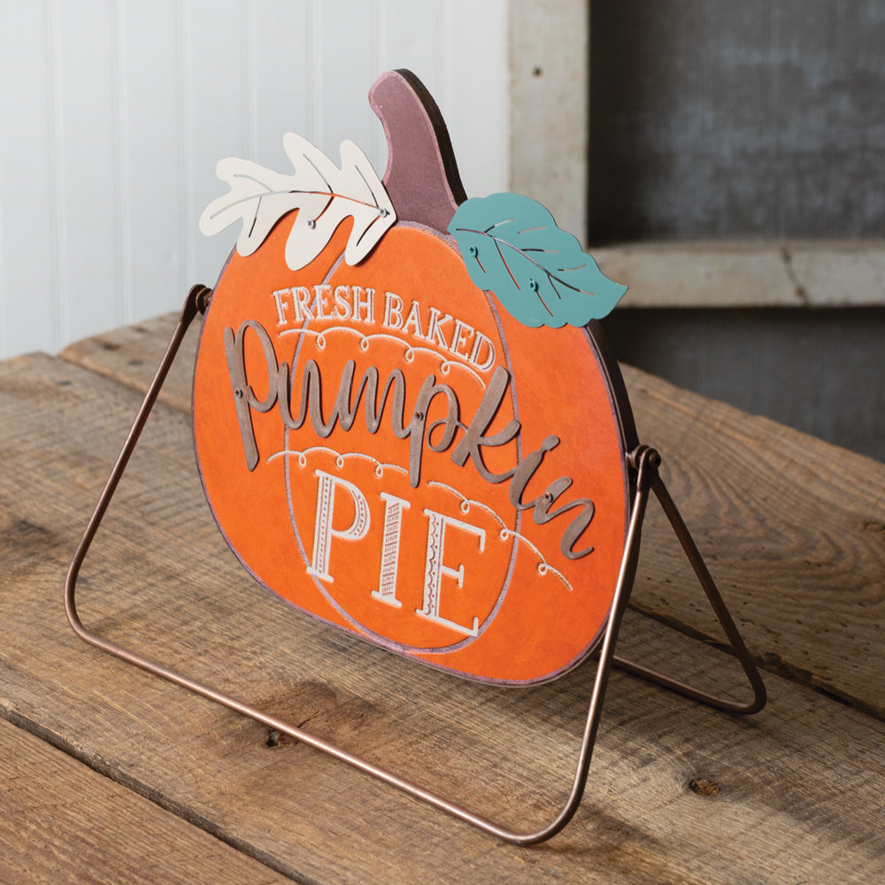 Fresh Baked Pumpkin Pie A-Frame Tabletop Sign - Bombay Mercantile