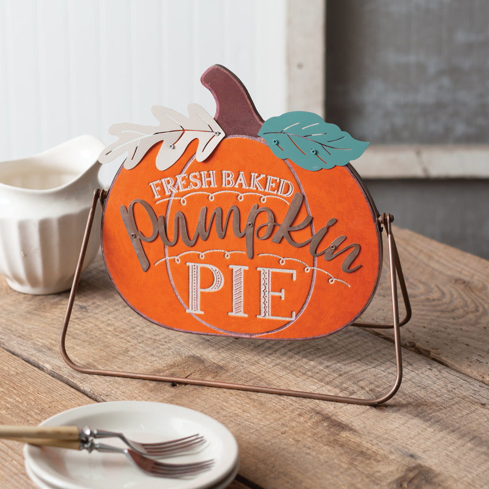 Fresh Baked Pumpkin Pie A-Frame Tabletop Sign - Bombay Mercantile