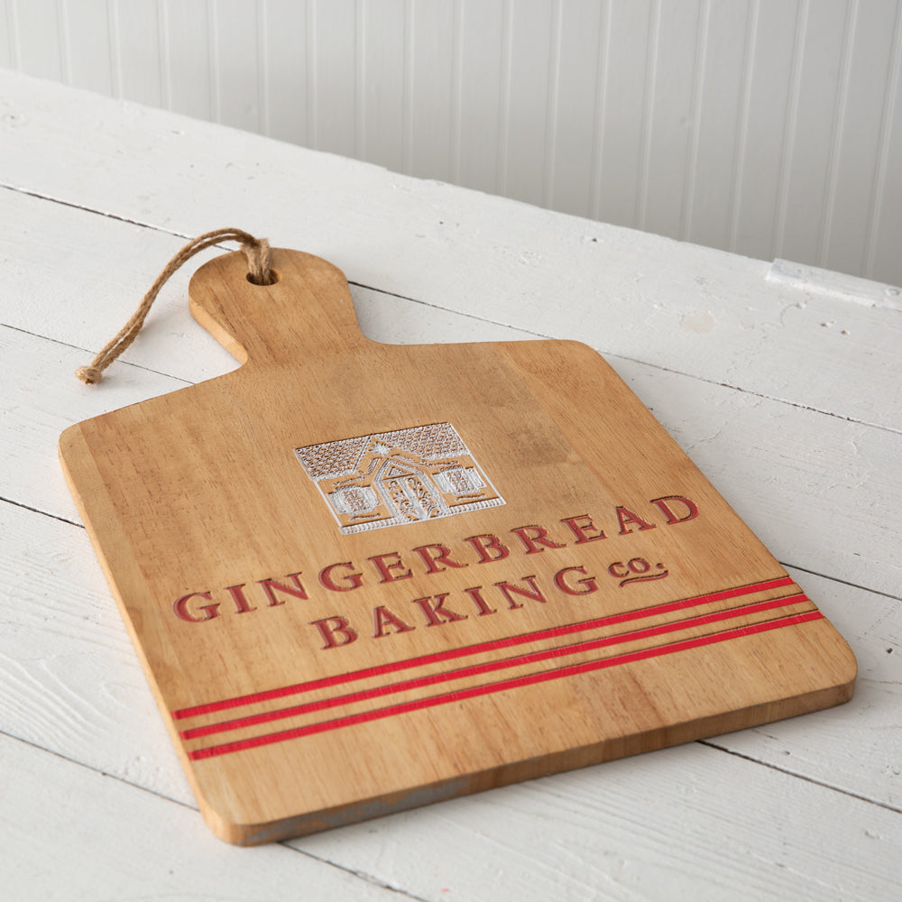 Gingerbread Baking Wood Cutting Board - Bombay Mercantile